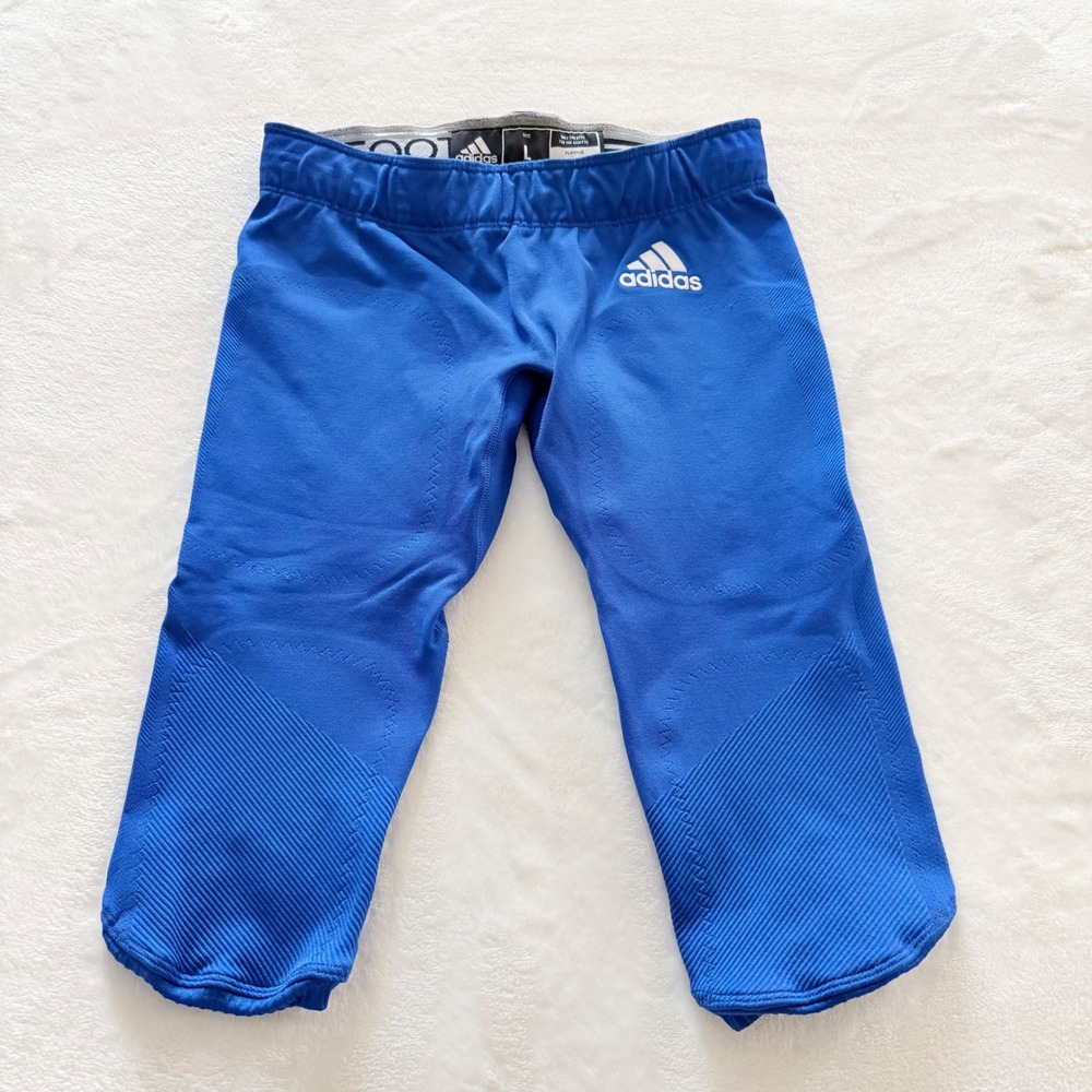 Adidas Youth L Blue Padded Football Pants 3/4 Length Compression‎ Girdle